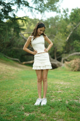 Girls Pointelle Ruffle Skirt