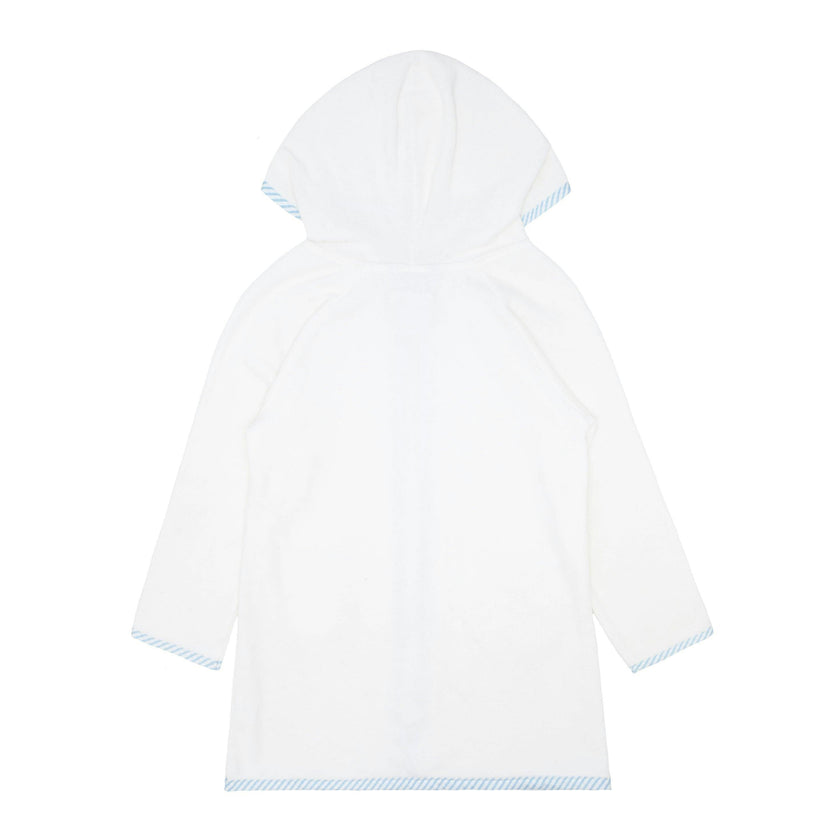 Unisex French Terry Hooded Coverup, White