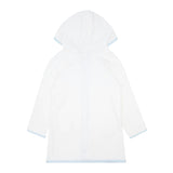 Unisex French Terry Hooded Coverup, White