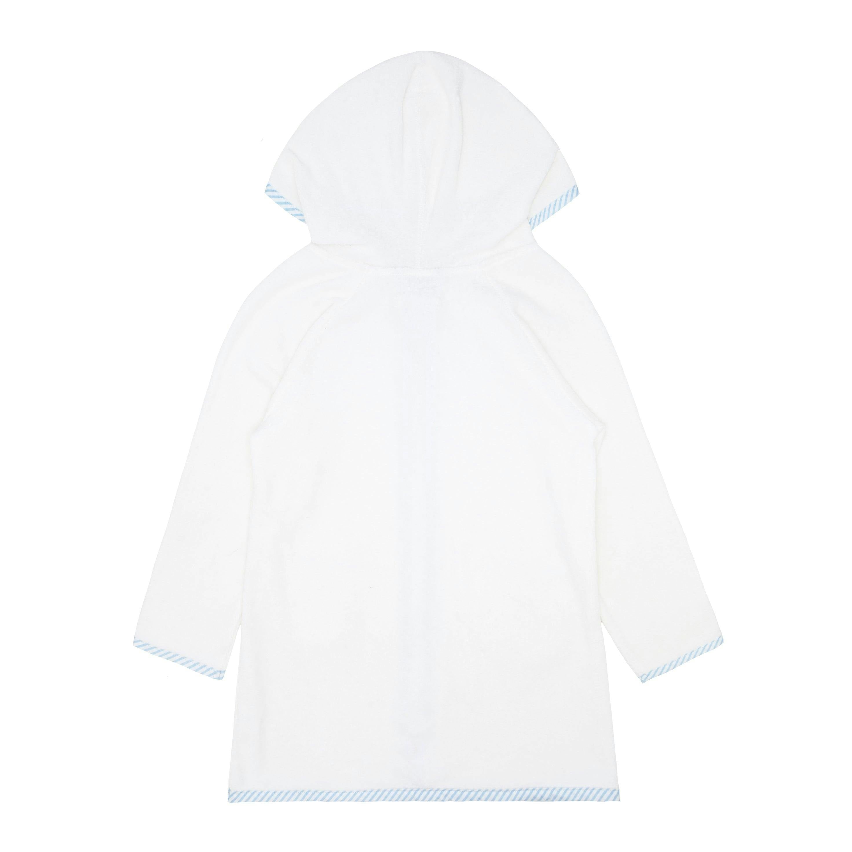Unisex French Terry Hooded Coverup, White