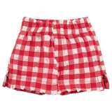 Red Gingham Mini Boardshort, Red