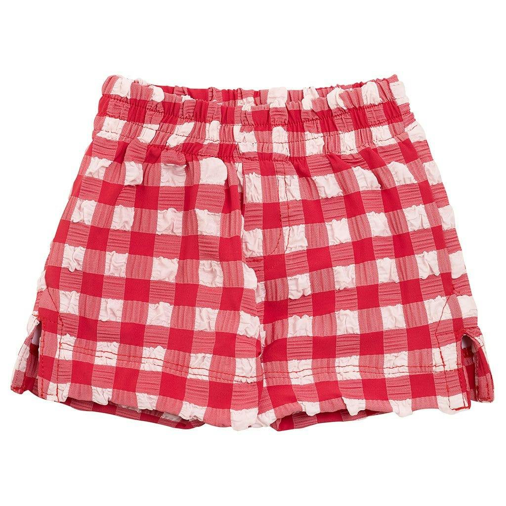 Red Gingham Mini Boardshort, Red