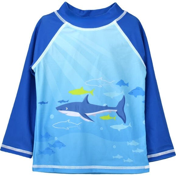 UPF 50+ Graphic Rash Guard Swim Top - F