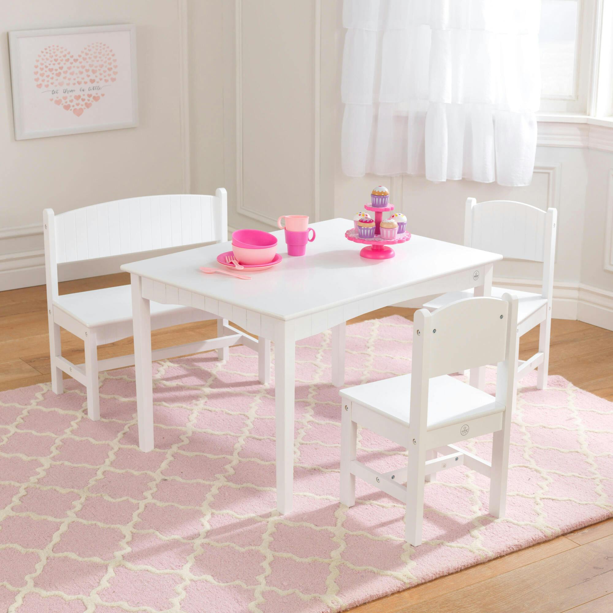 Nantucket Table with Bench and 2 Chair Set