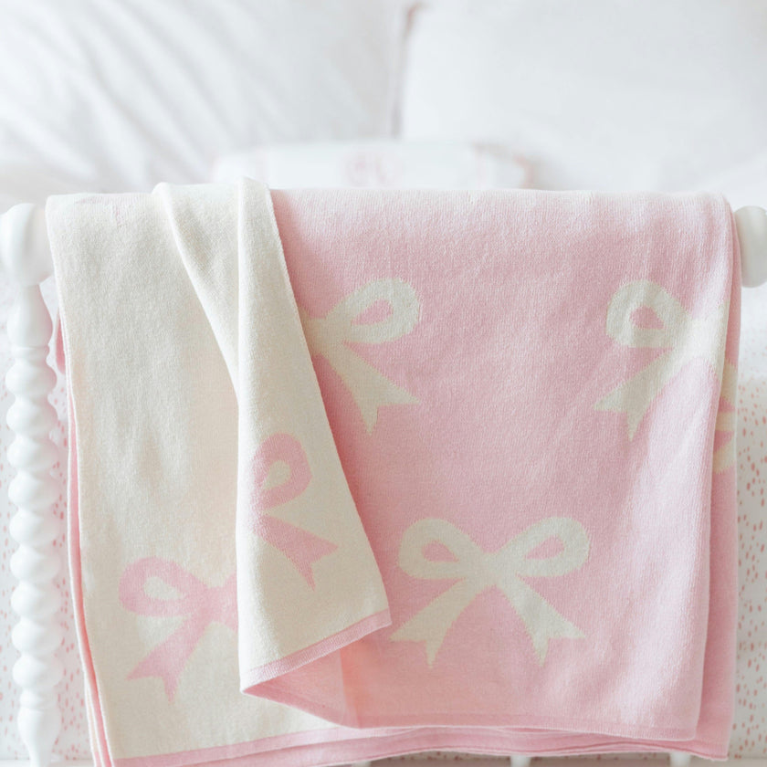 Nursery Blanket - Pink Bow