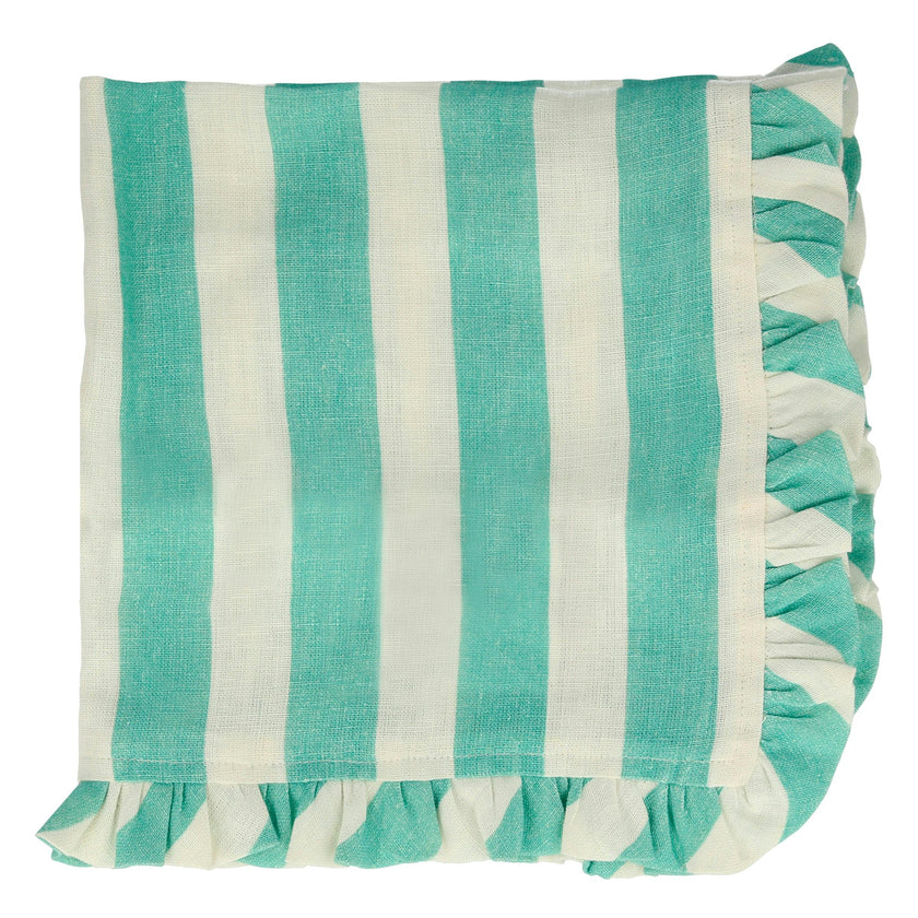 Stripe Ruffle Fabric Napkins