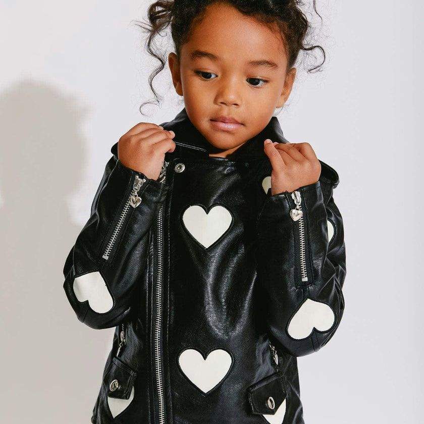 I Heart You Vegan Leather Jacket