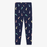 Kids organic PJ pant in rainbow candy canes