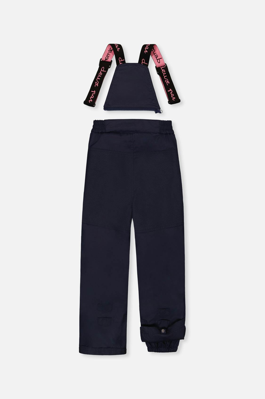 Two Piece Play Snowsuit Mauve Watercolor Floral Print With Navy Pants