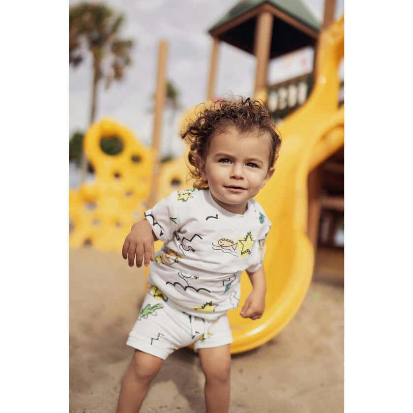 Coloring Book Print Tee & Short Set