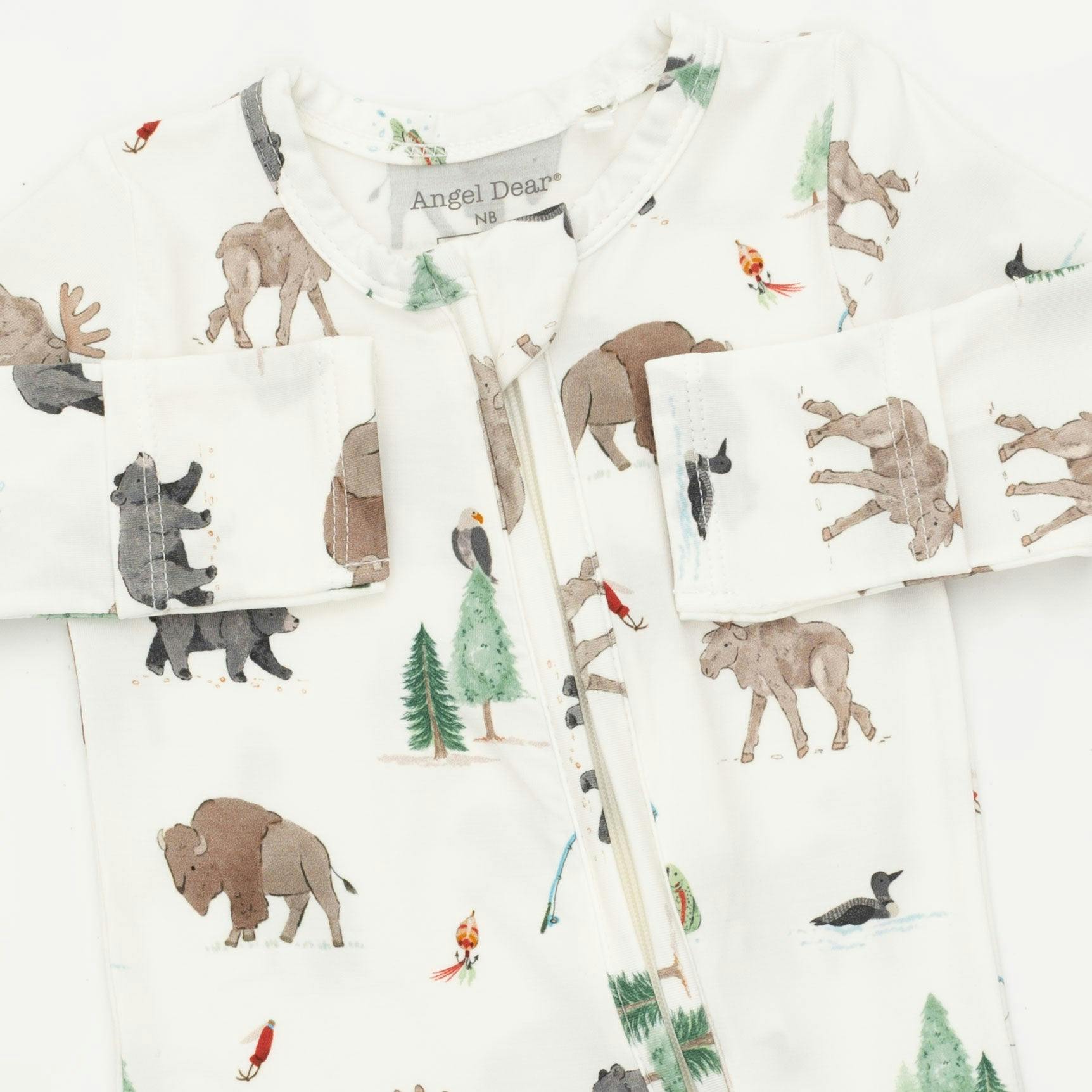 Northern Woodland Animals - 2 Way Zipper Footie