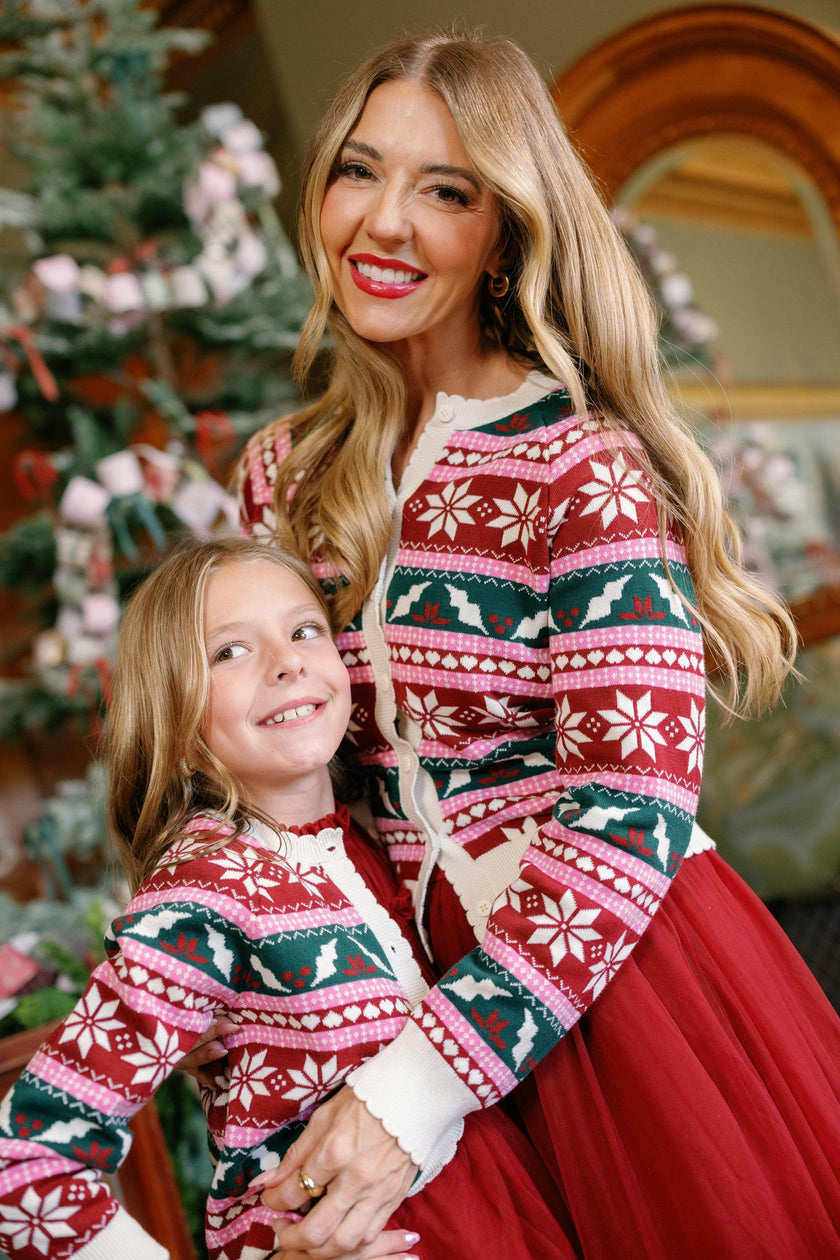 Mini Cornelia Cardigan in Festive Fair Isle