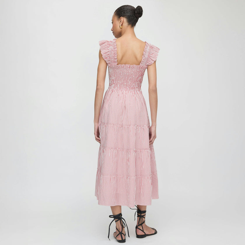 The Ellie Nap Dress - Red Ticking Stripe