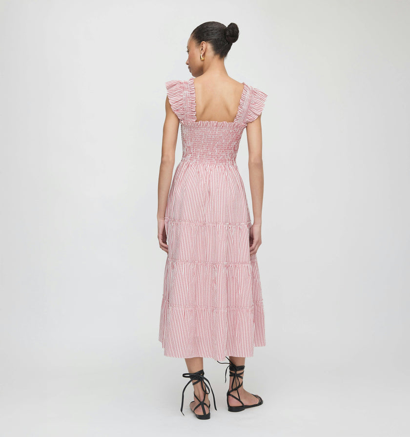 The Ellie Nap Dress - Red Ticking Stripe