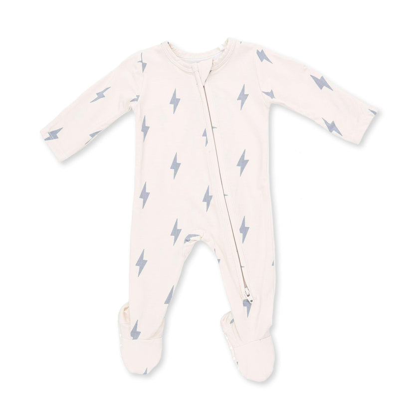 Lightning Bolt Viscose - 2 Way Zipper Footie