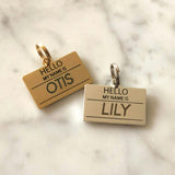 Hello My Name is Pet ID Tag