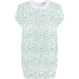 Blue Vines Print Gown