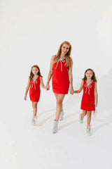 Red Velvet Bow Princess Dress