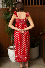 Sylvia Scarlet Bandana Midi Dress
