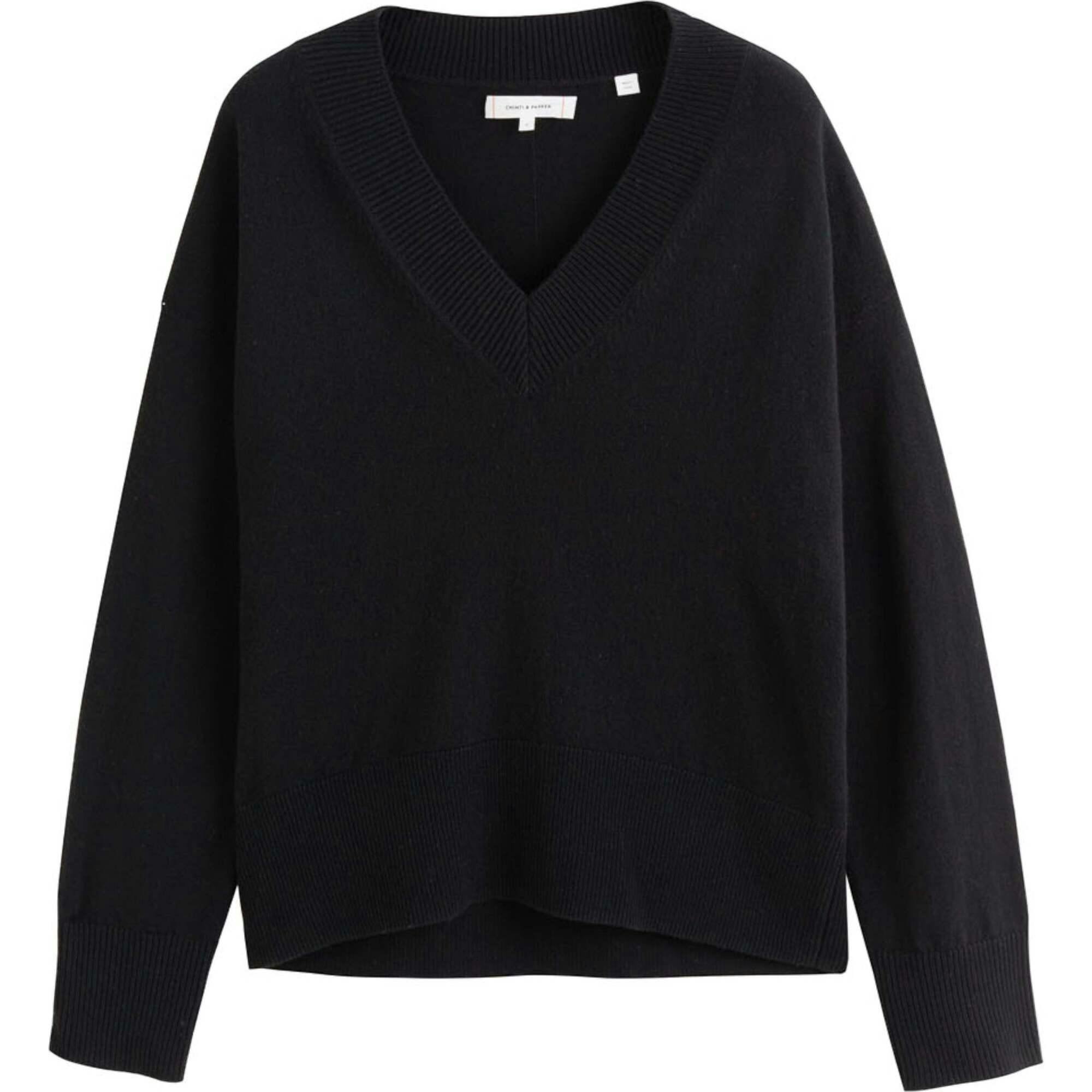 V Neck Wool Cashmere Slouchy Lightweight Sweater