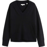 V Neck Wool Cashmere Slouchy Lightweight Sweater
