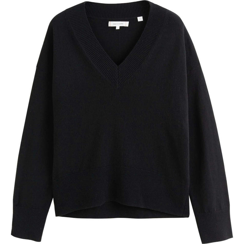 V Neck Wool Cashmere Slouchy Lightweight Sweater