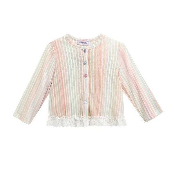 Multicolor Skort Cardigan Set