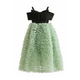 Black & Green Marcella Bow Dress