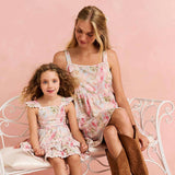 Rose Dreams Women's Bamboo Challis Tiered Dress