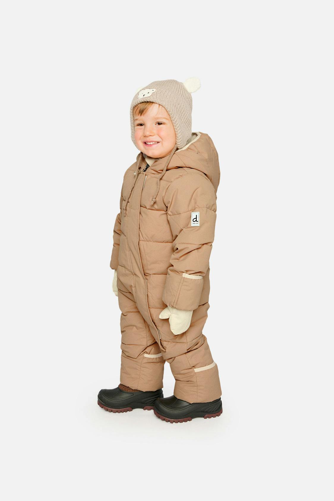 Baby Cloud One Piece Snowsuit Adapted For Car Seats Beige