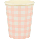 Set of 12 Gingham Cups