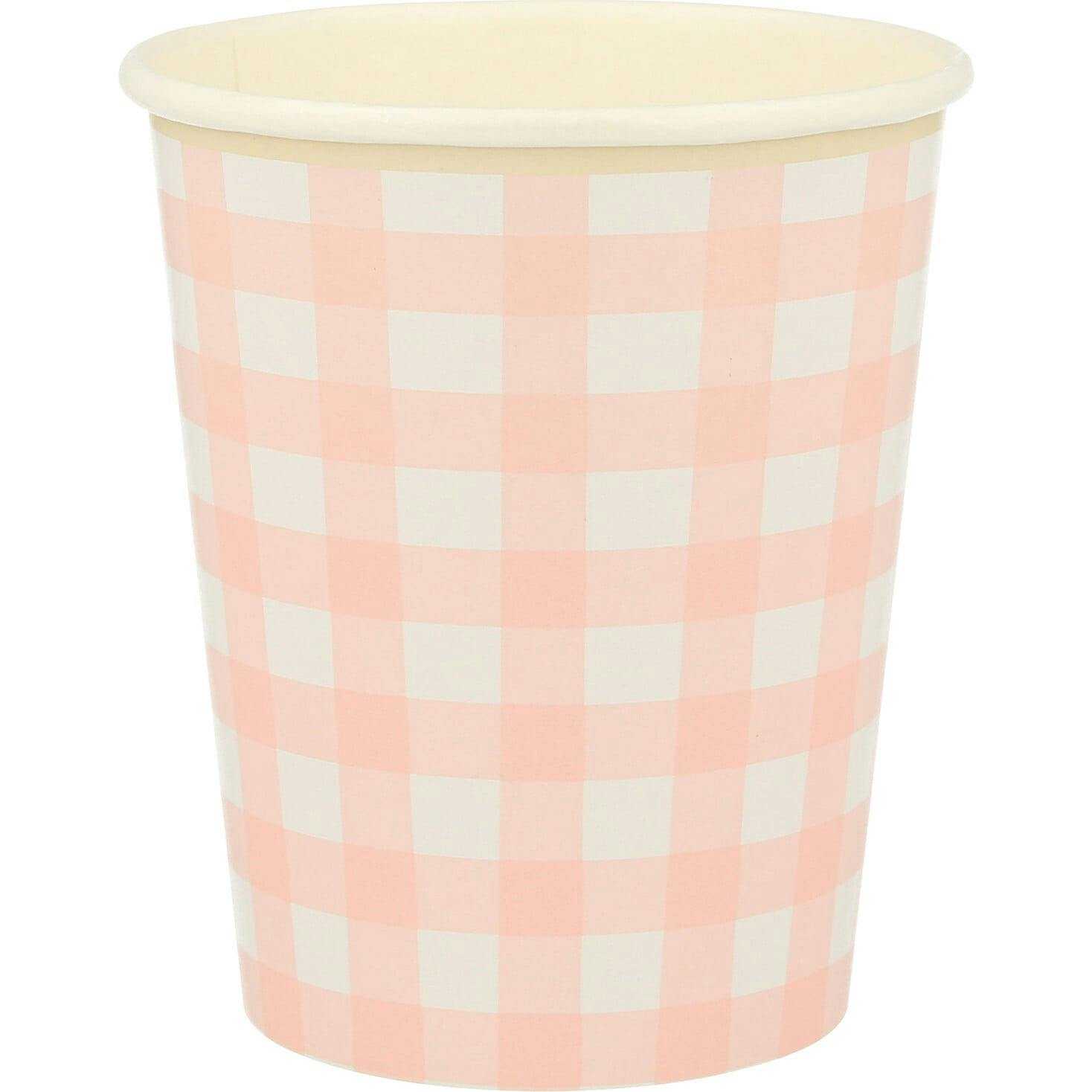 Set of 12 Gingham Cups