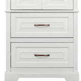 St. James Wooden Linen Tower Cabinet With 2 Drawers