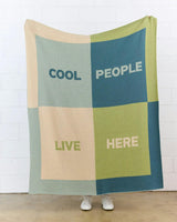 Cool People Live Here Knit Blanket