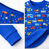 Kids and Toddlers Cars Shorts Sleeve Snug Fitted Soft Pajamas Set