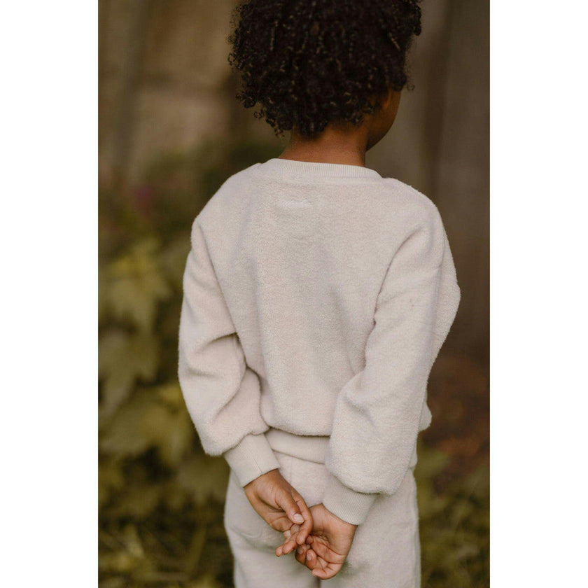 Teddy Fleece Dropped Shoulder Sweatshirt