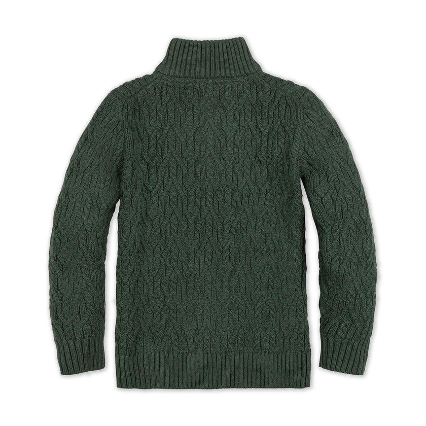 Organic Half Zip Cable Sweater