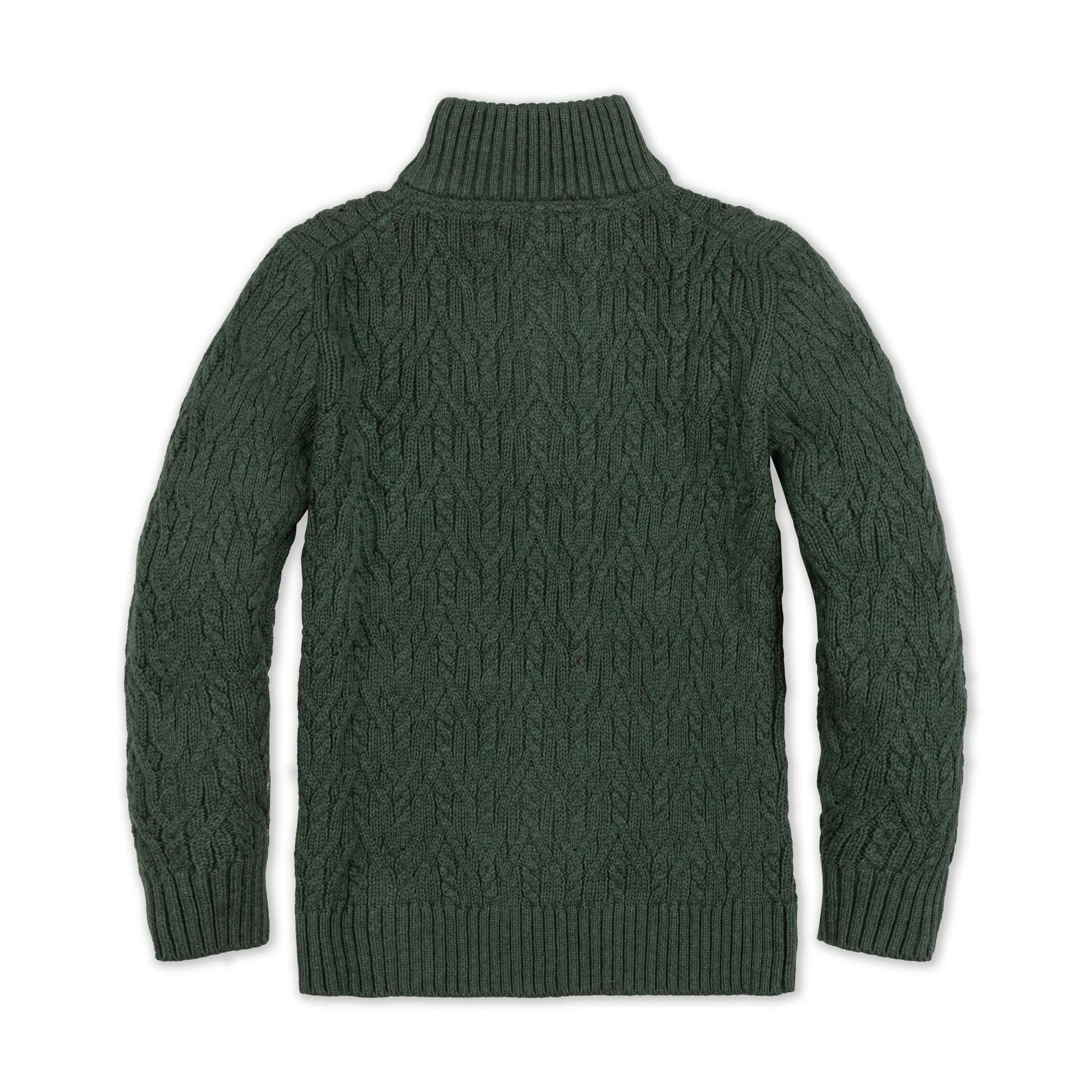 Organic Half Zip Cable Sweater