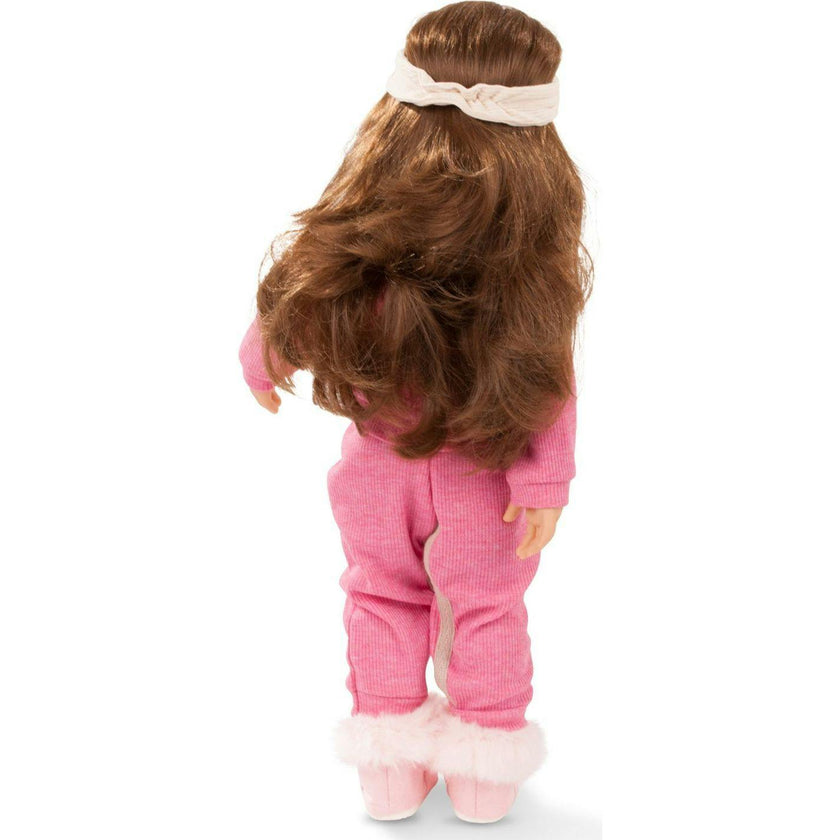 Hannah Staycation - 19.5" All Vinyl Poseable Standing Doll with Long Brown Hair to Wash & Style - Includes & Accessories