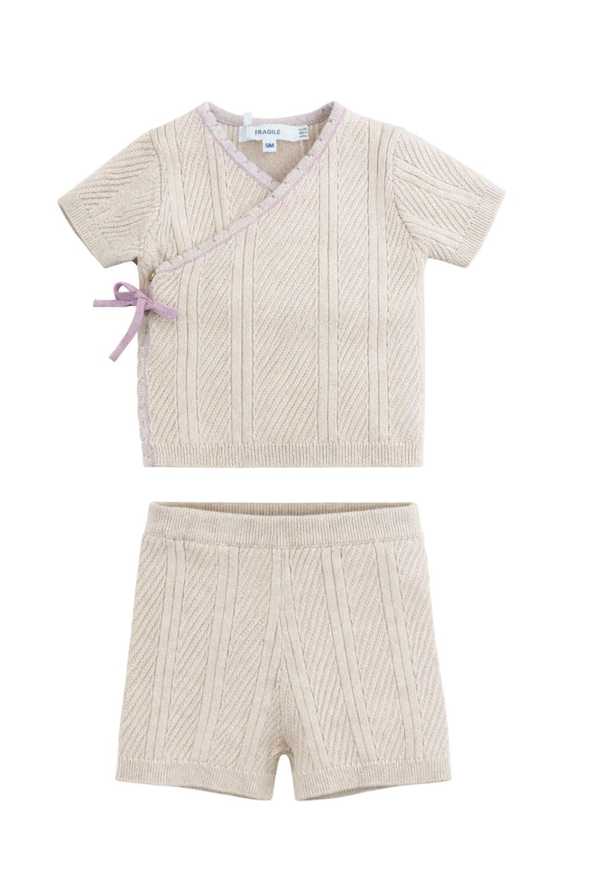 Lace Textured Knit Set