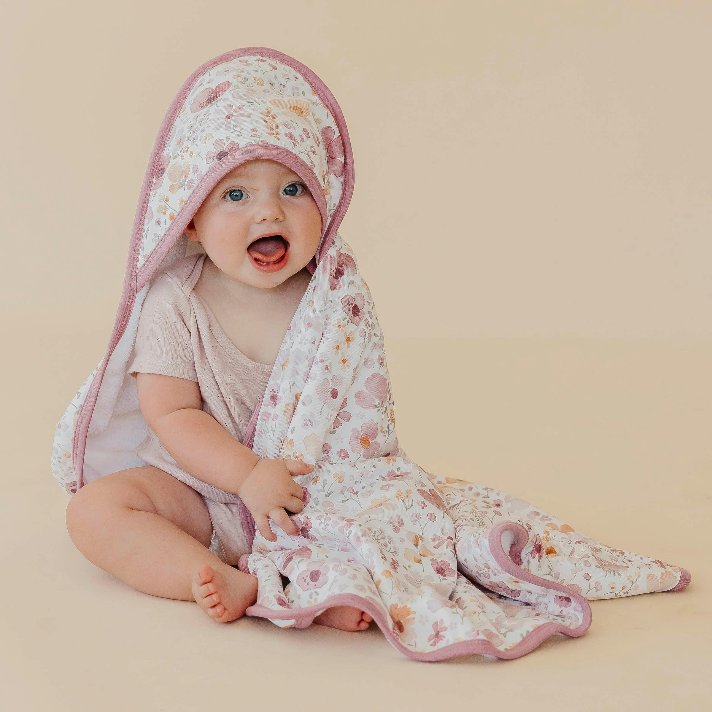 Premium Baby Knit Hooded Towel - Diana