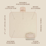 Portable Wander Classic Playmat | Check, Powder | Toddlekind