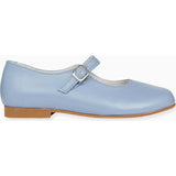 Dusty Blue Leather Girl Mary Jane Shoes