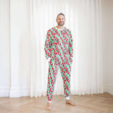 Organic Adult Men's Pajamas - Holiday Lights
