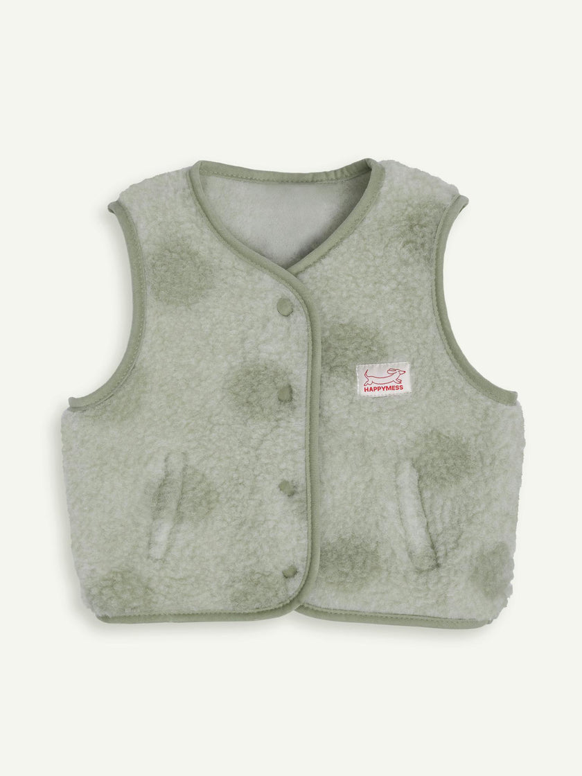 children's merino vest - polka dots