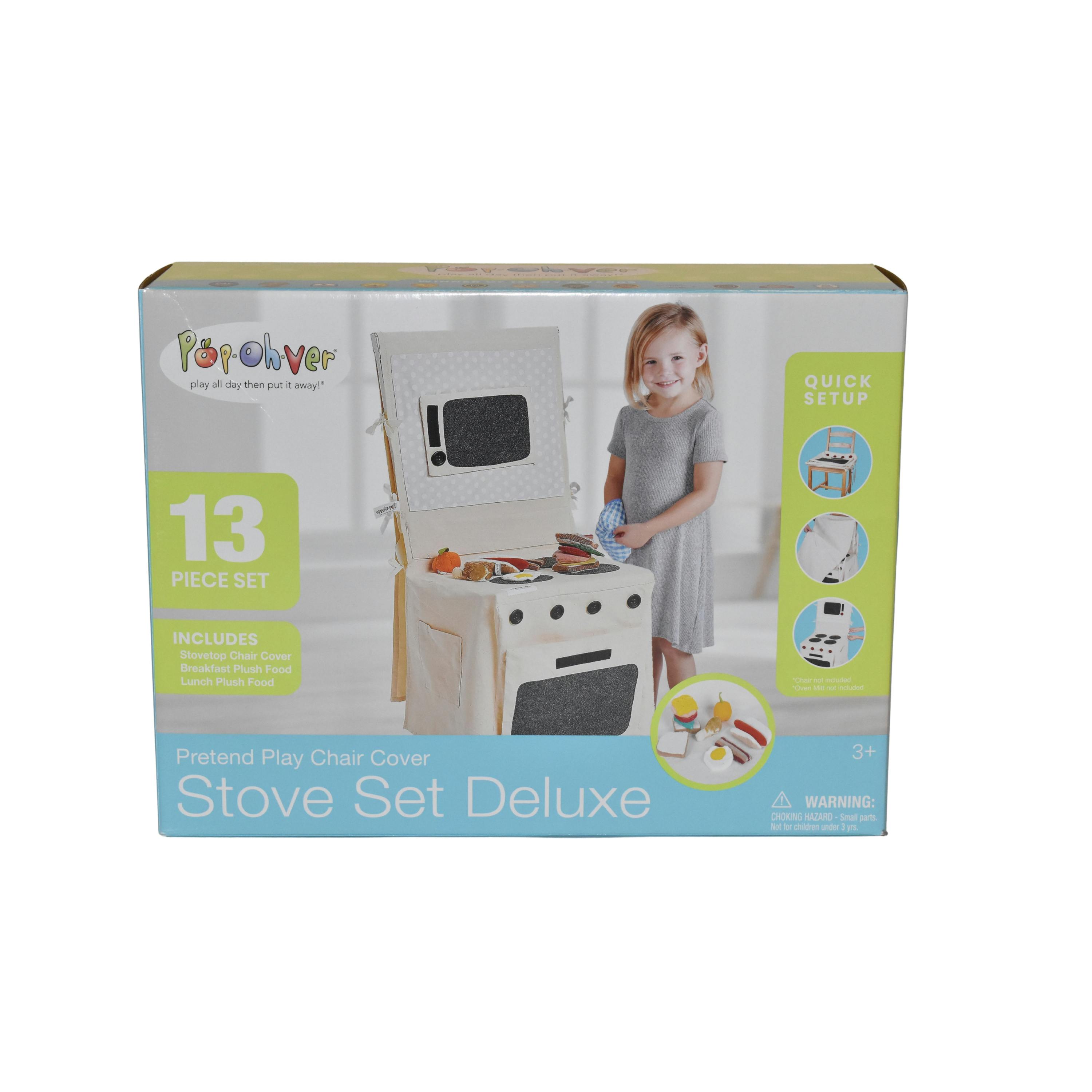 PopOhVer Deluxe Pots & Pans Set with Food Bundle