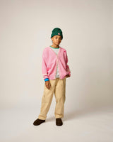Wool Classroom Cardigan in Bubblegum Pink