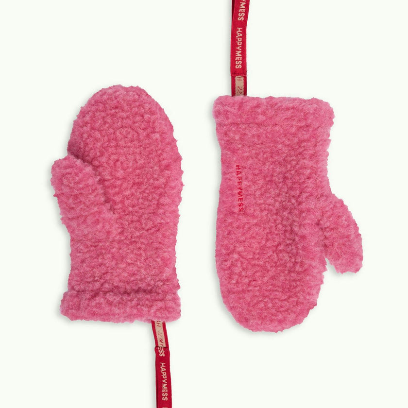 adult merino wool mittens - dusty pink