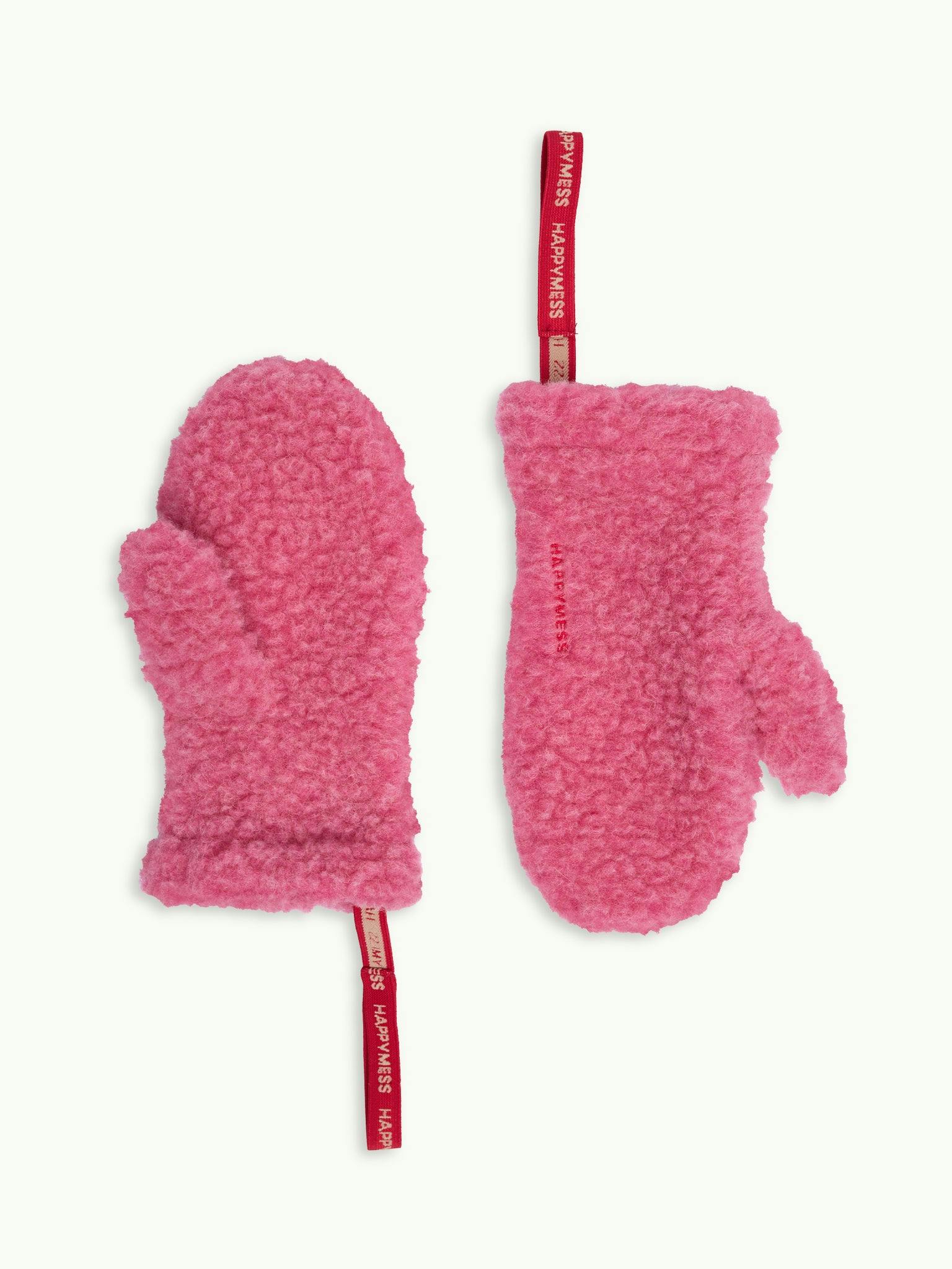 adult merino wool mittens - dusty pink