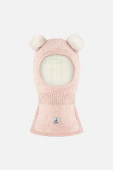 Knit Bear Balaclava Pale Dusty Pink